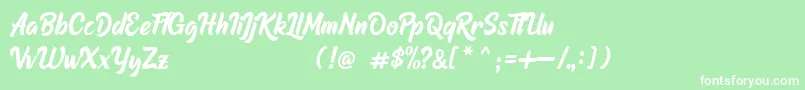 Raphtalia DEMO Font – White Fonts on Green Background