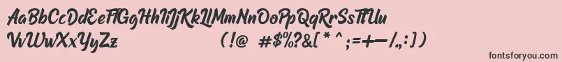 Raphtalia DEMO Font – Black Fonts on Pink Background