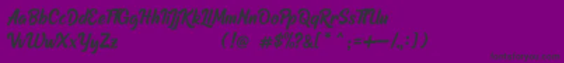 Raphtalia DEMO Font – Black Fonts on Purple Background