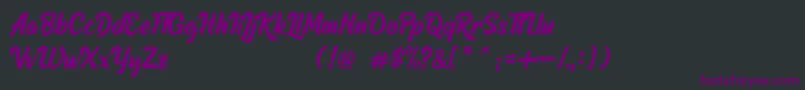 Raphtalia DEMO Font – Purple Fonts on Black Background