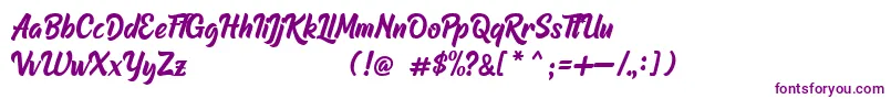 Raphtalia DEMO Font – Purple Fonts on White Background