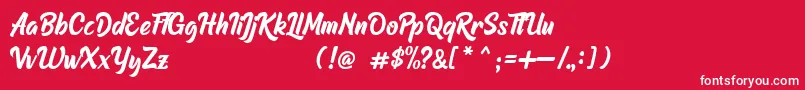 Raphtalia DEMO Font – White Fonts on Red Background