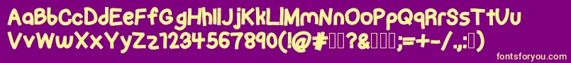 rapid mental thursday bold Font – Yellow Fonts on Purple Background