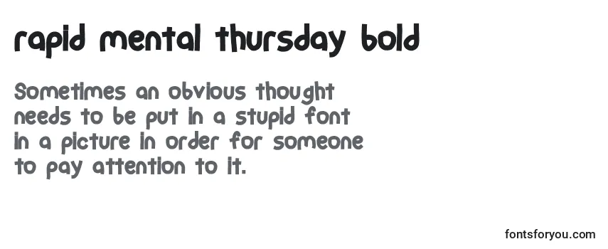 Шрифт Rapid mental thursday bold