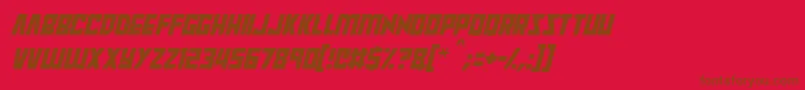 Шрифт Raptors Italic – коричневые шрифты на красном фоне