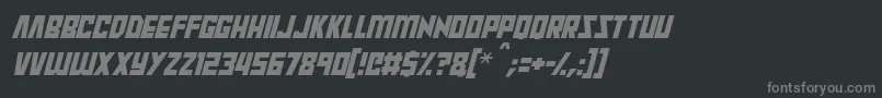 Więcej informacji o czcionce Raptors Italic Czcionka Raptors Italic – szare czcionki na czarnym tle