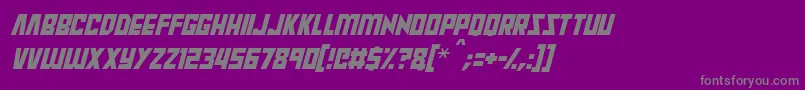Weitere Informationen zur Raptors Italic-Schriftart Raptors Italic-Schriftart – Graue Schriften auf violettem Hintergrund