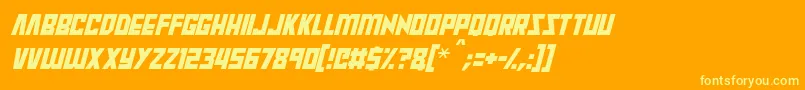 Подробнее о шрифте Raptors Italic Шрифт Raptors Italic – жёлтые шрифты на оранжевом фоне