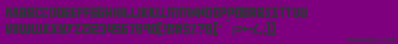 Raptors-fontti – mustat fontit violetilla taustalla