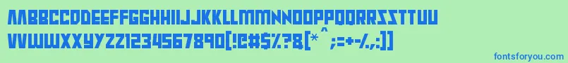 Raptors Font – Blue Fonts on Green Background