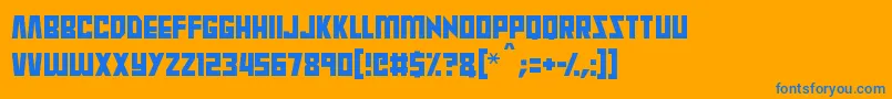 Raptors Font – Blue Fonts on Orange Background