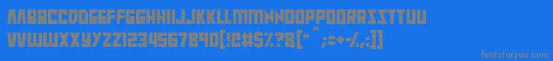 フォントRaptors – 青い背景に灰色の文字