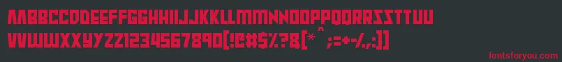 Raptors Font – Red Fonts on Black Background