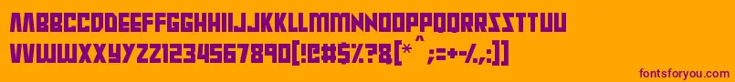 Raptors Font – Purple Fonts on Orange Background