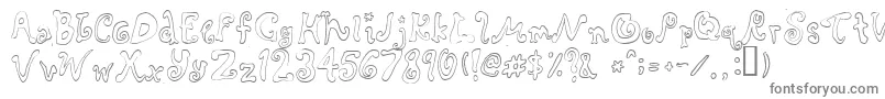 RASCAL  -fontti – harmaat kirjasimet valkoisella taustalla