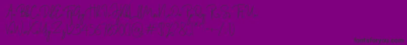 フォントRasendrya – 紫の背景に黒い文字