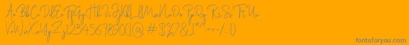 Rasendrya Font – Gray Fonts on Orange Background