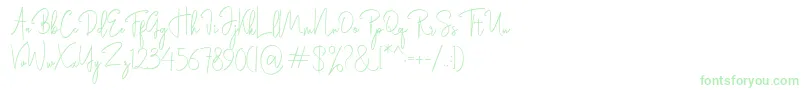 Шрифт Rasendrya – зелёные шрифты на белом фоне