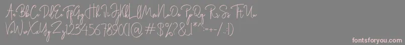 Rasendrya-Schriftart – Rosa Schriften auf grauem Hintergrund