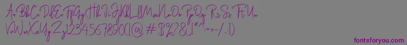 Шрифт Rasendrya – фиолетовые шрифты на сером фоне