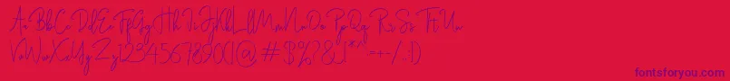 Rasendrya-fontti – violetit fontit punaisella taustalla