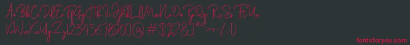 Rasendrya Font – Red Fonts on Black Background