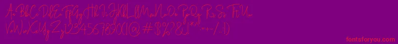 Rasendrya Font – Red Fonts on Purple Background