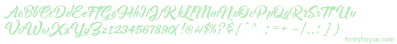 Czcionka Rashfeng – zielone czcionki