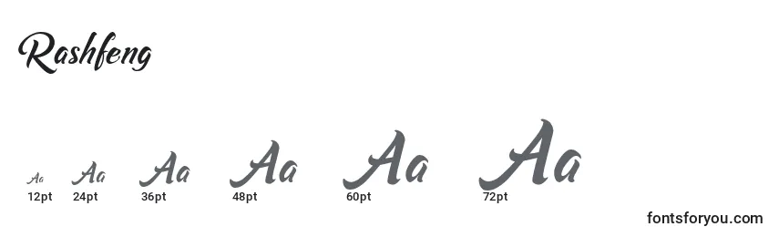 Rashfeng Font Sizes
