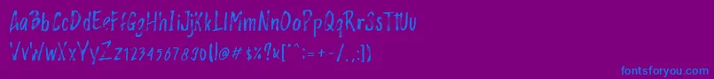 Rashford free Font – Blue Fonts on Purple Background