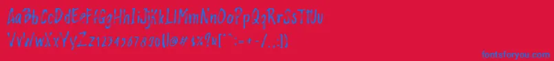 Rashford free Font – Blue Fonts on Red Background