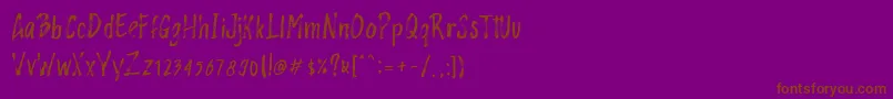 Rashford free-Schriftart – Braune Schriften auf violettem Hintergrund