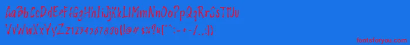 Rashford free Font – Red Fonts on Blue Background