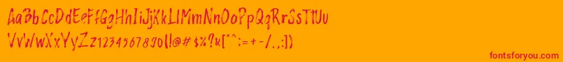 Rashford free Font – Red Fonts on Orange Background