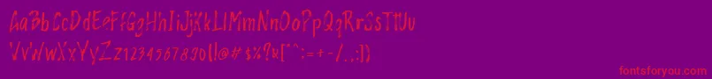 Rashford free Font – Red Fonts on Purple Background