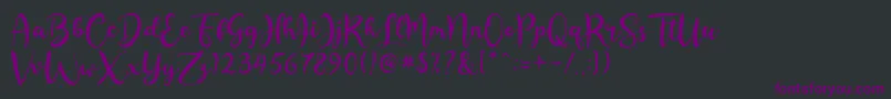 Шрифт Rashida Script – фиолетовые шрифты на чёрном фоне
