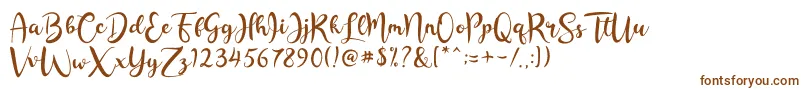 Шрифт Rashida Script – коричневые шрифты на белом фоне