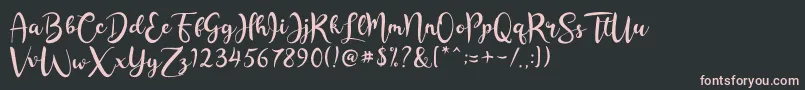 Rashida Script Font – Pink Fonts on Black Background
