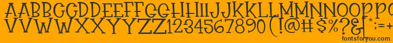 Rasionil Font – Black Fonts on Orange Background