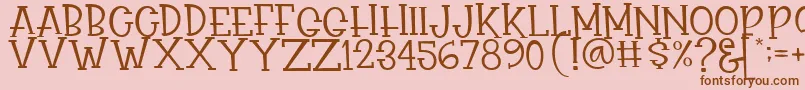 Rasionil Font – Brown Fonts on Pink Background
