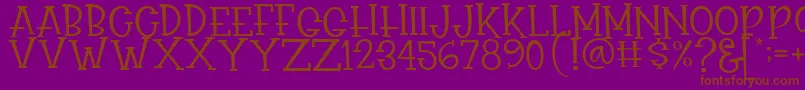 Rasionil Font – Brown Fonts on Purple Background