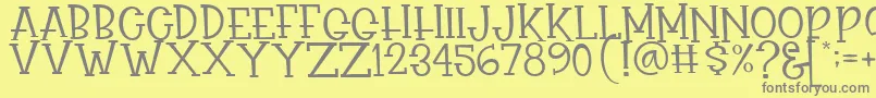 Rasionil Font – Gray Fonts on Yellow Background