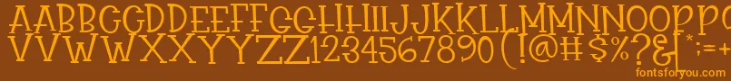 Rasionil Font – Orange Fonts on Brown Background