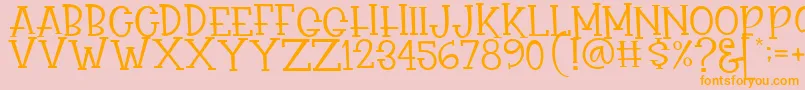 Rasionil Font – Orange Fonts on Pink Background