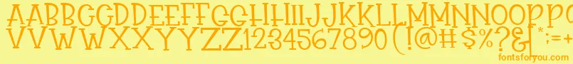 Rasionil Font – Orange Fonts on Yellow Background