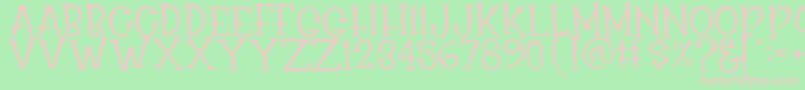 Rasionil Font – Pink Fonts on Green Background