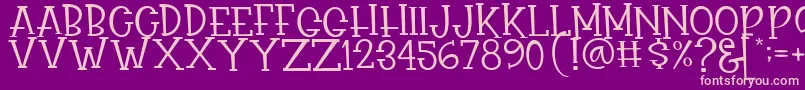 Rasionil Font – Pink Fonts on Purple Background
