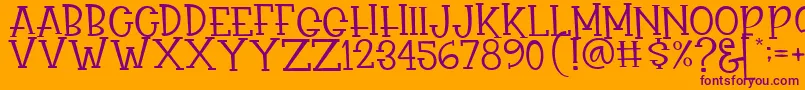 Rasionil Font – Purple Fonts on Orange Background