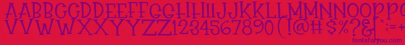 Rasionil Font – Purple Fonts on Red Background
