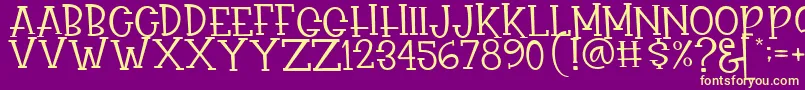 Rasionil Font – Yellow Fonts on Purple Background